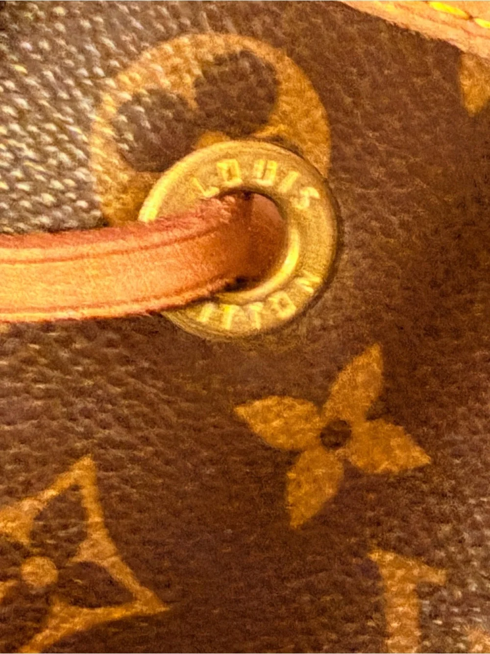 Louis Vuitton GM Brown Monogram Canvas Backpack with Tan Trim - Picture 15 of 17